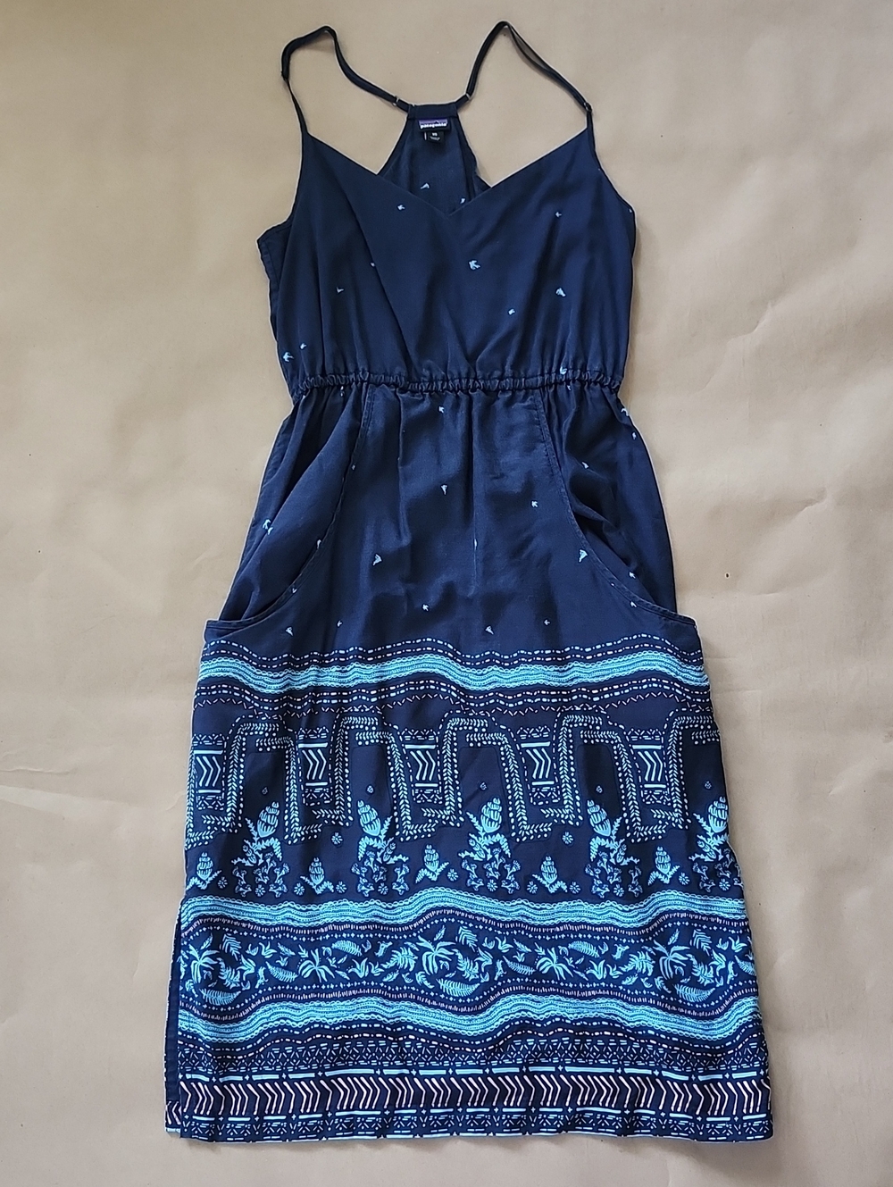 PATAGONIA W's Lost Wildflower Dress- Navy Blue, Great Condition!